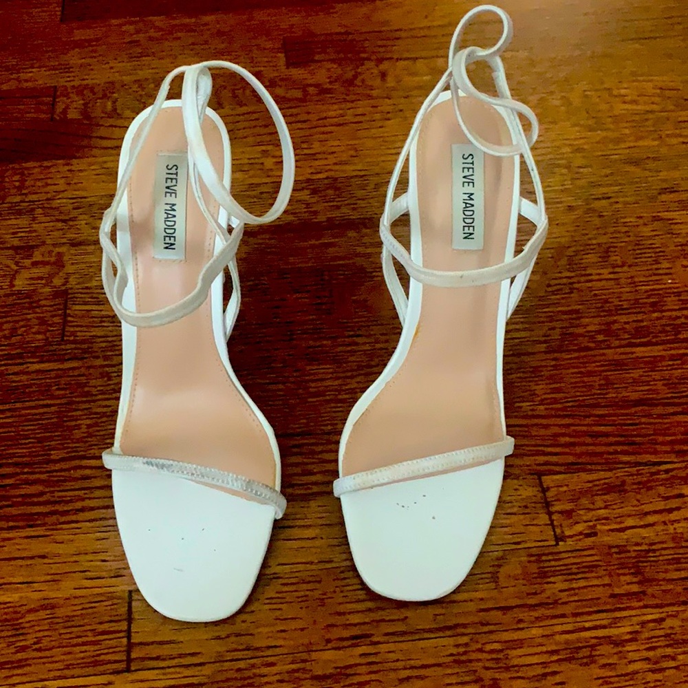 White Steve Madden Nectur Heels
